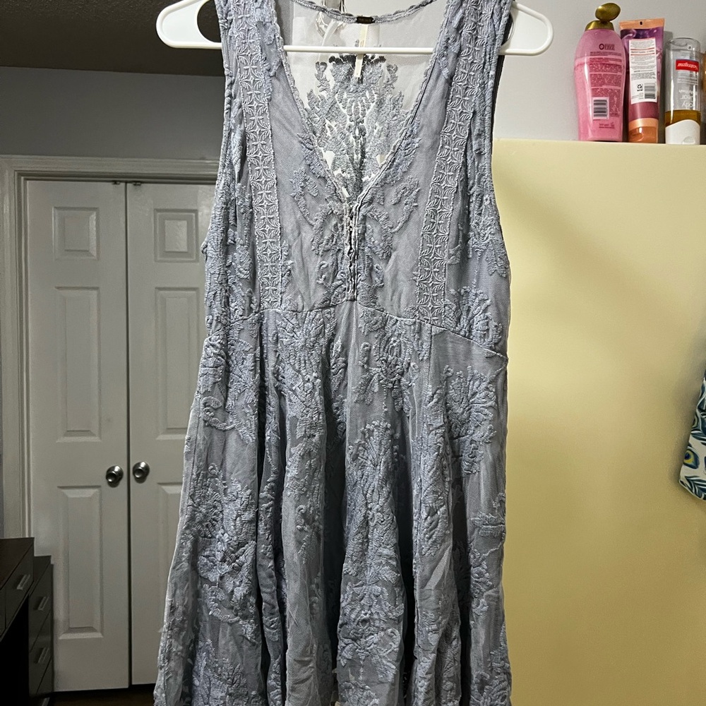 Free People Baby Blue Lace Dress